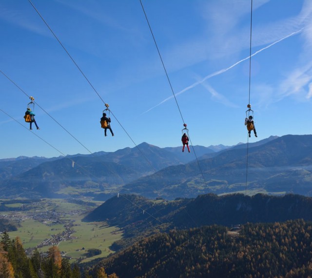 Ziplining am Stoderzinken in Gröbming, Steiermark